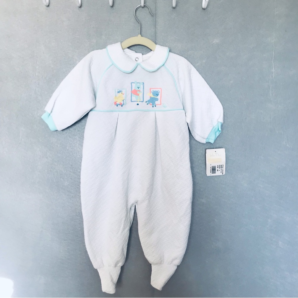 Vintage NWT rare Unisex baby Dior footsie pajama size L(18-23lbs)